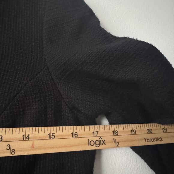 Talbots Blazer Womens 4 Black Tweed Full Zip Classic Business Peter Pan Collar - Picture 12 of 12